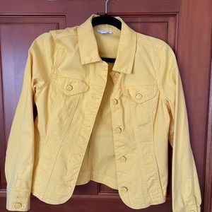 yellow jeans jacket